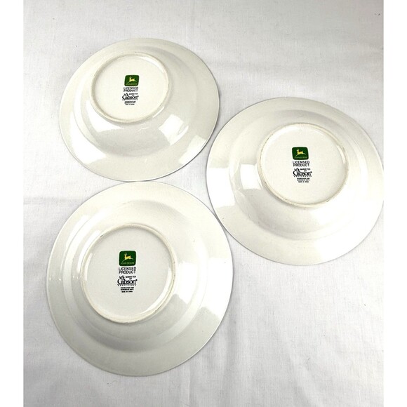 Set of 3 John Deere Tractor Soup Salad Cereal Bowl by Gibson 9” - Picture 5 of 14